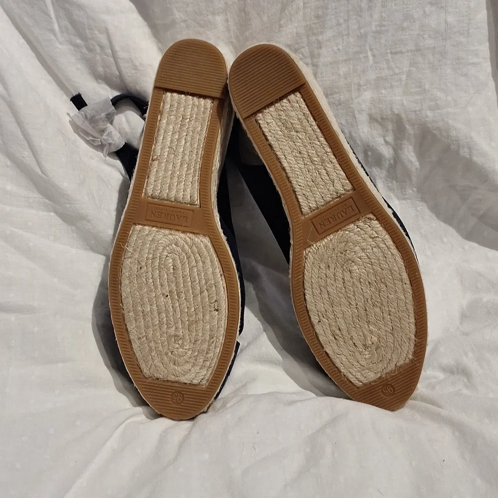 Lauren Ralph Lauren Hadley Espadrille Wedges Size 9.5 (NWOB)
